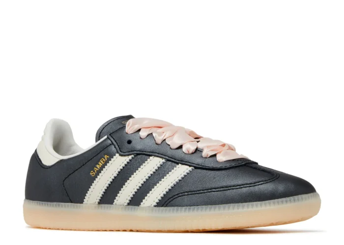 Adidas Samba Black Wonder Quartz Ribbon Laces
