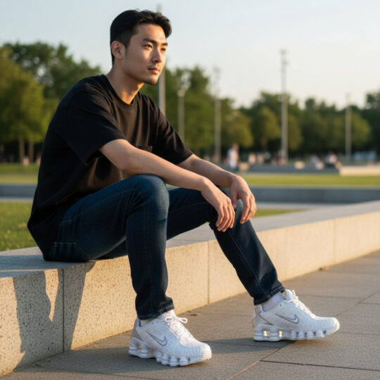 Nike Shox TL White Metallic Silver